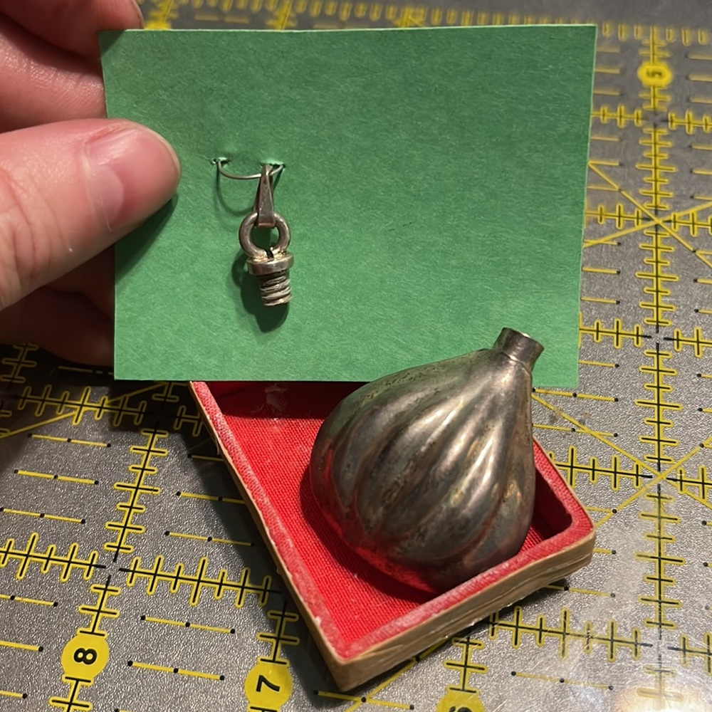 Vintage Sterling Poison Bottle Pendant - Picture 2 of 2
